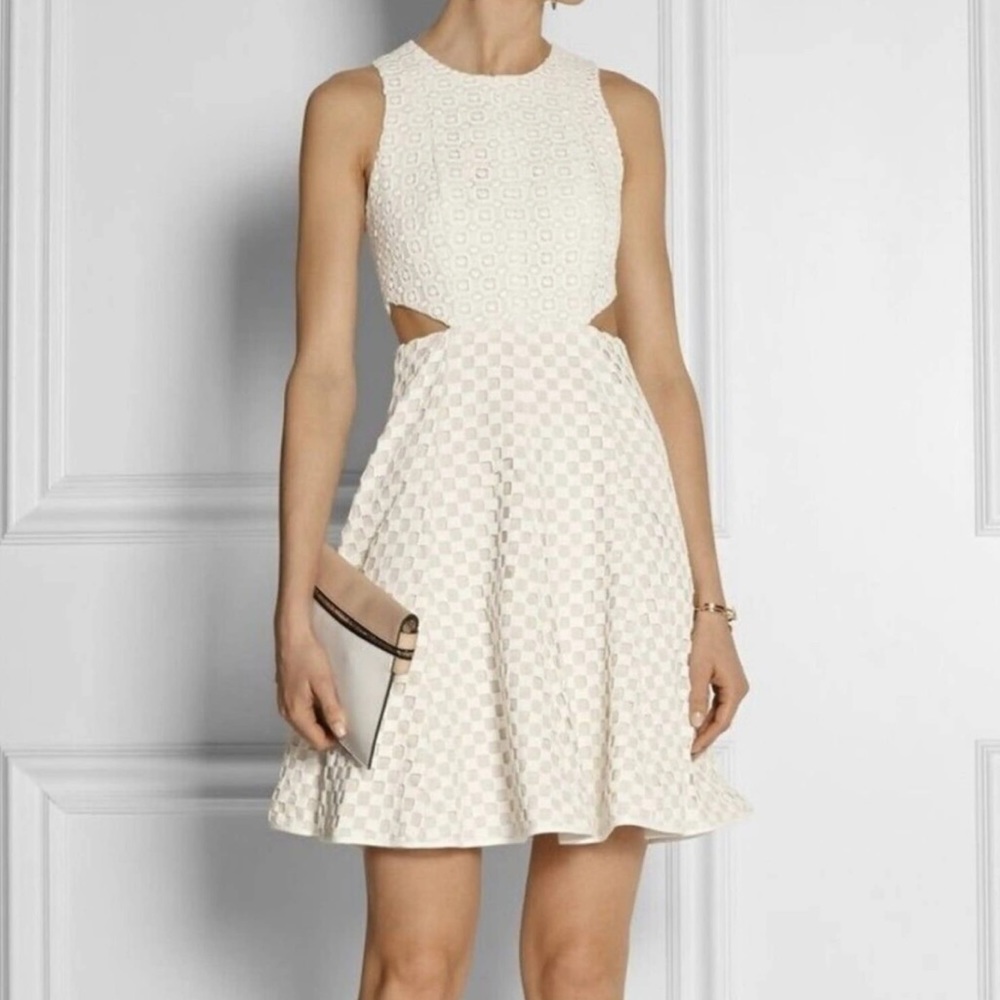 Tibi Cutout Waist Sleeveless Crochet Midi Dress • Size 2